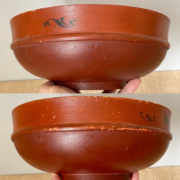 Norwegian Beer Bowl Antique Wood Vintage Norway Folk Art Hand Painted Rosemaling - Picture 4 of 8